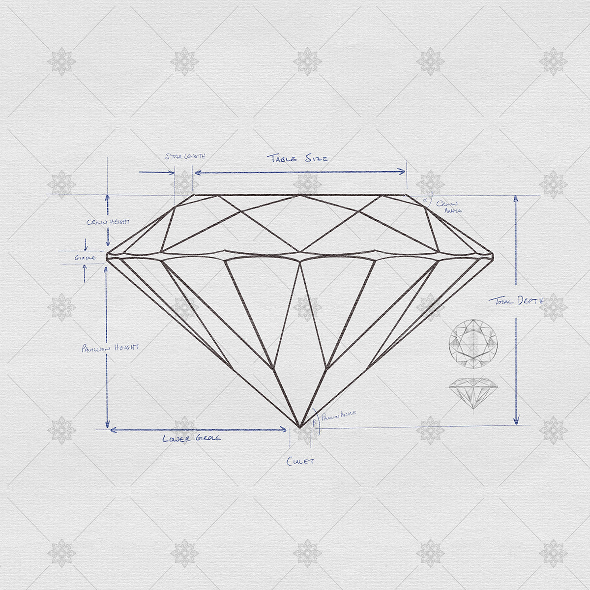 Diamond Proportions and Anatomy Sketch