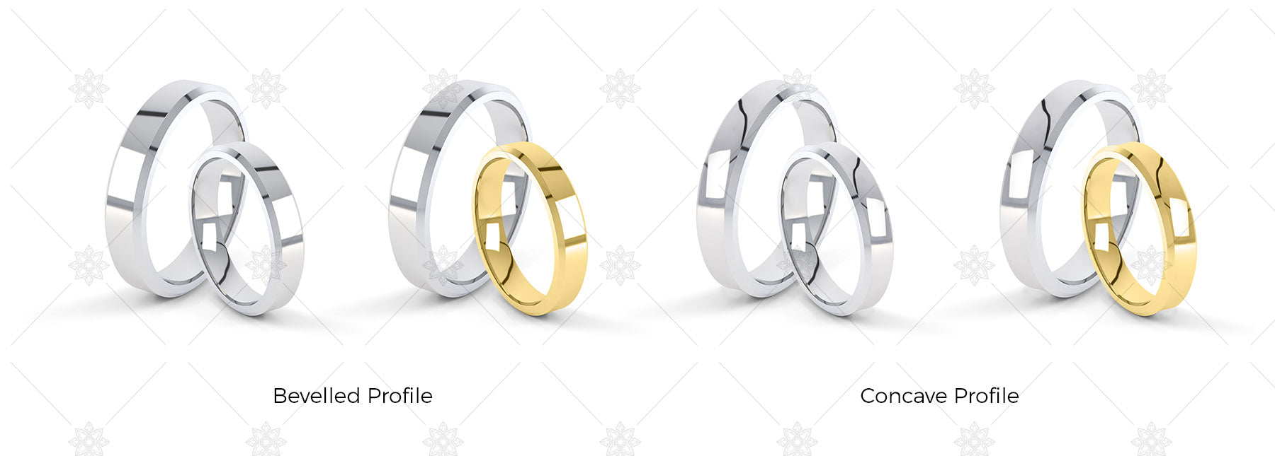 Wedding rings double profile images retail pack