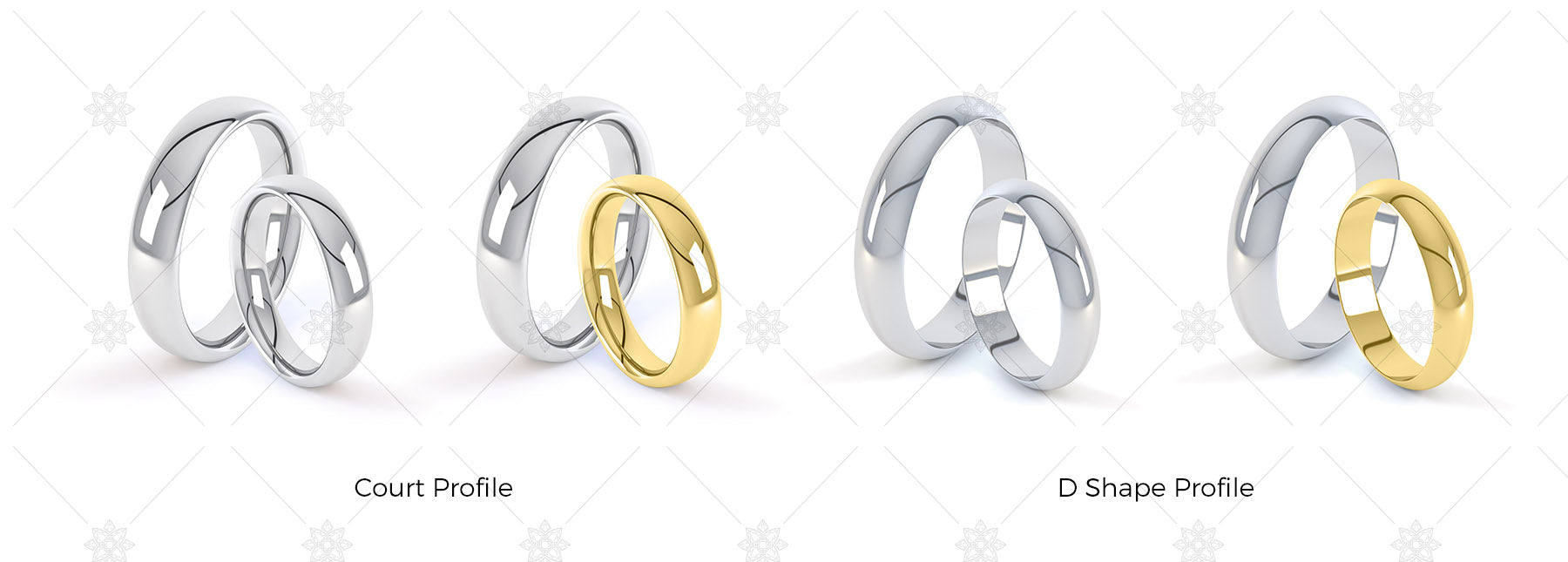 Wedding rings double profile images retail pack