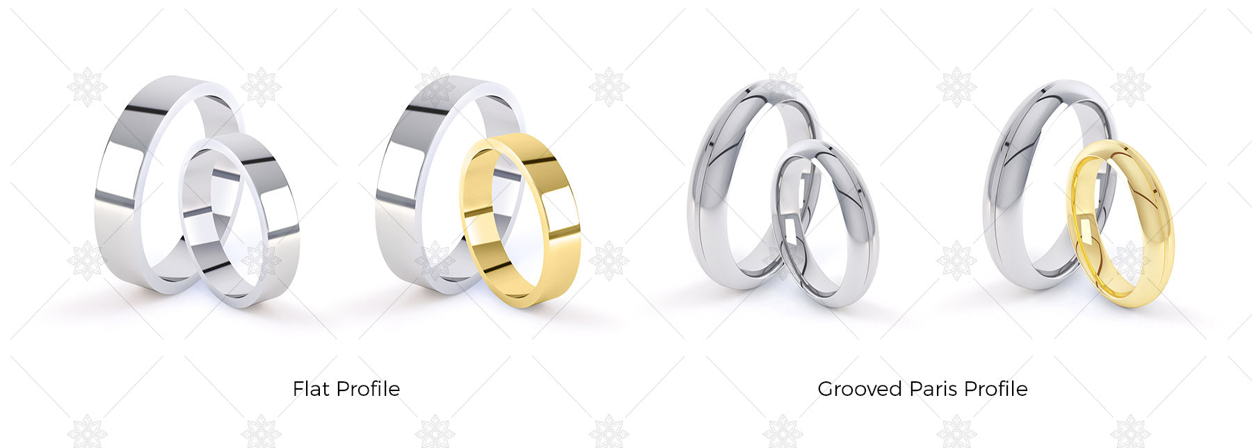 Wedding rings double profile images retail pack