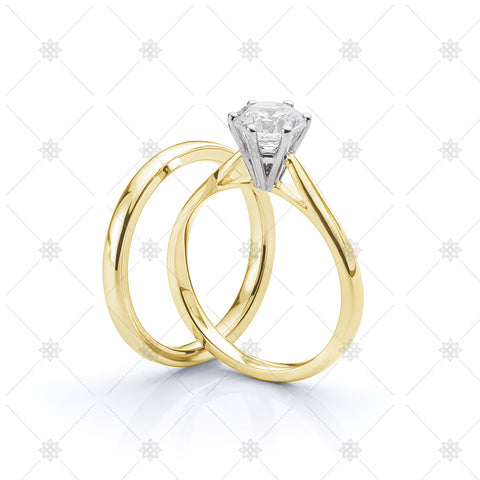 Yellow Gold Wedding & Engagement Ring Set - JG4016