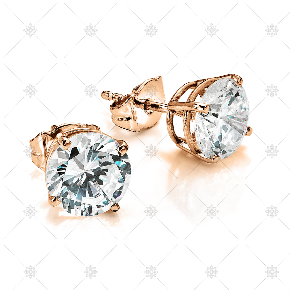 1 Carat | 14K White Gold | IGI Certified Lab Grown 3 Prong Martini Solitaire  Diamond Stud Earrings | Round Shape Push Back Prong Setting Friendly Diamonds  Earrings | F-G Color, VS1-VS2 Clarity - Walmart.com