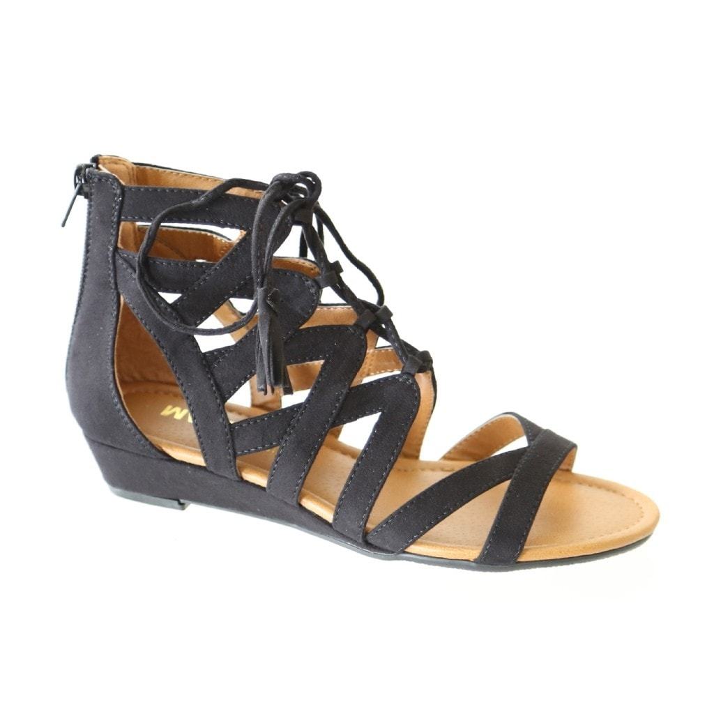 Saturate in Black Flat Sandals | Women 