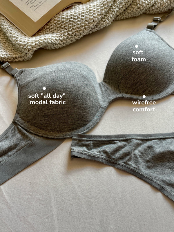 soft wirefree push-up bra