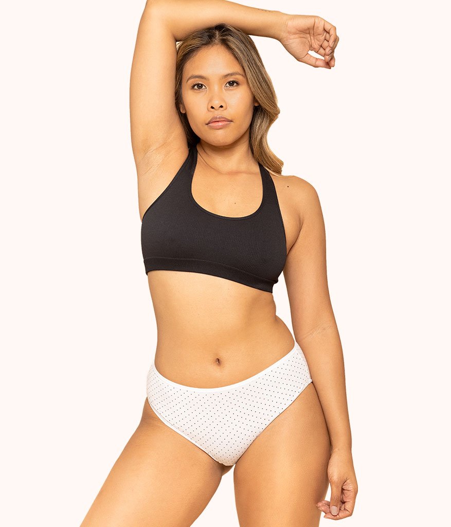 Mesh Trim Padded Bralette, Smoke