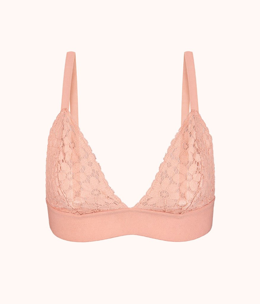 The Floral Lace Bralette: Shell Pink | LIVELY
