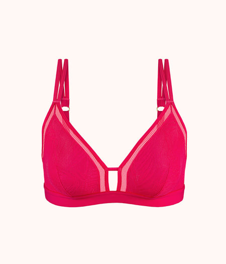 The Smooth Lace Bralette: Magenta | LIVELY