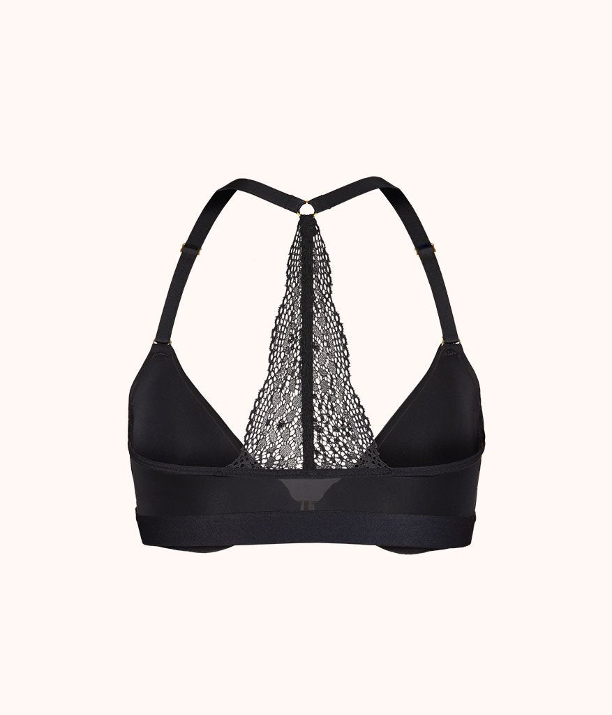 The Front Close T-Shirt Bra: Jet Black