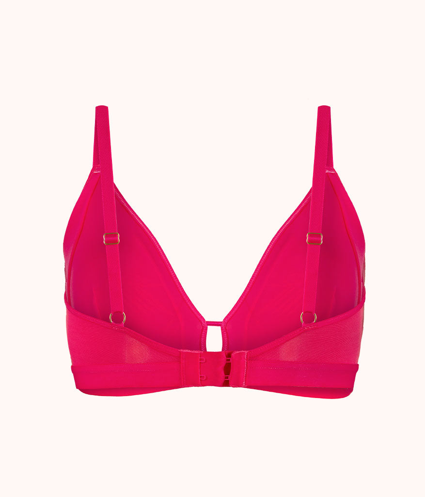 The Smooth Lace Busty Bralette: Magenta | LIVELY