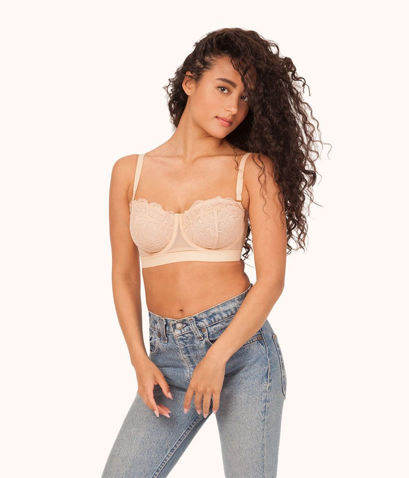 The Lace Strapless: Toasted Almond