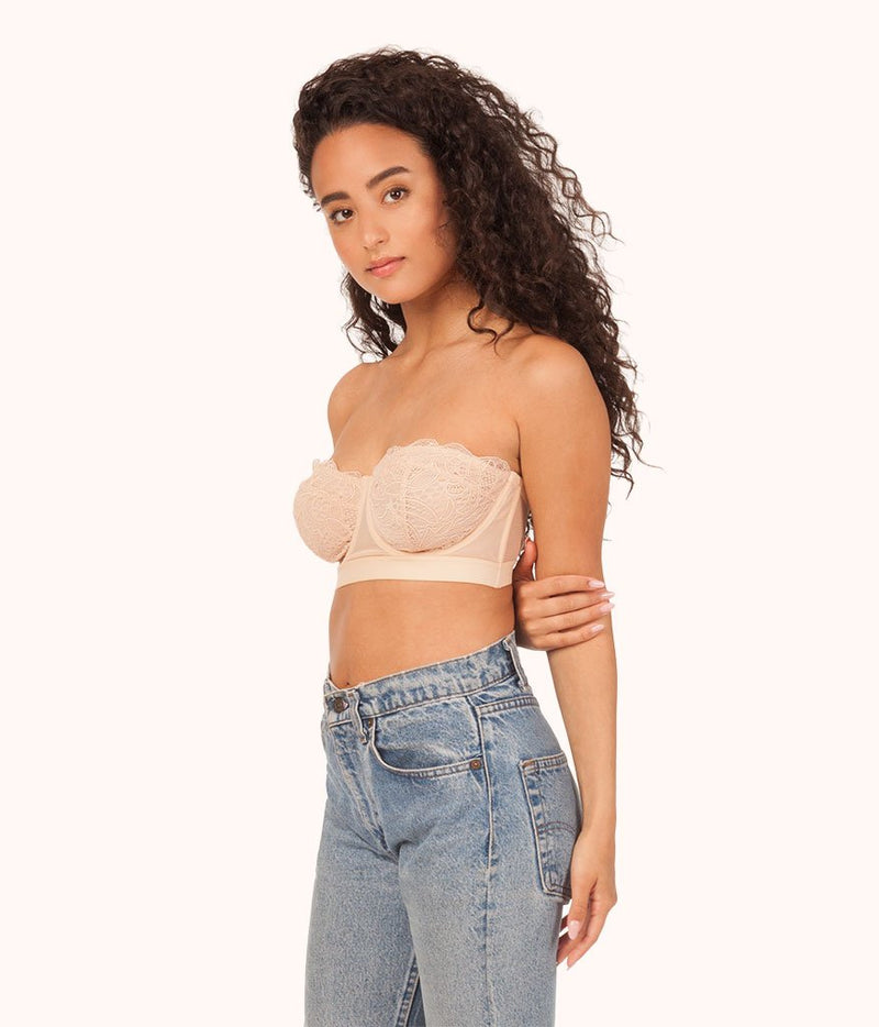 The Lace Strapless: Toasted Almond