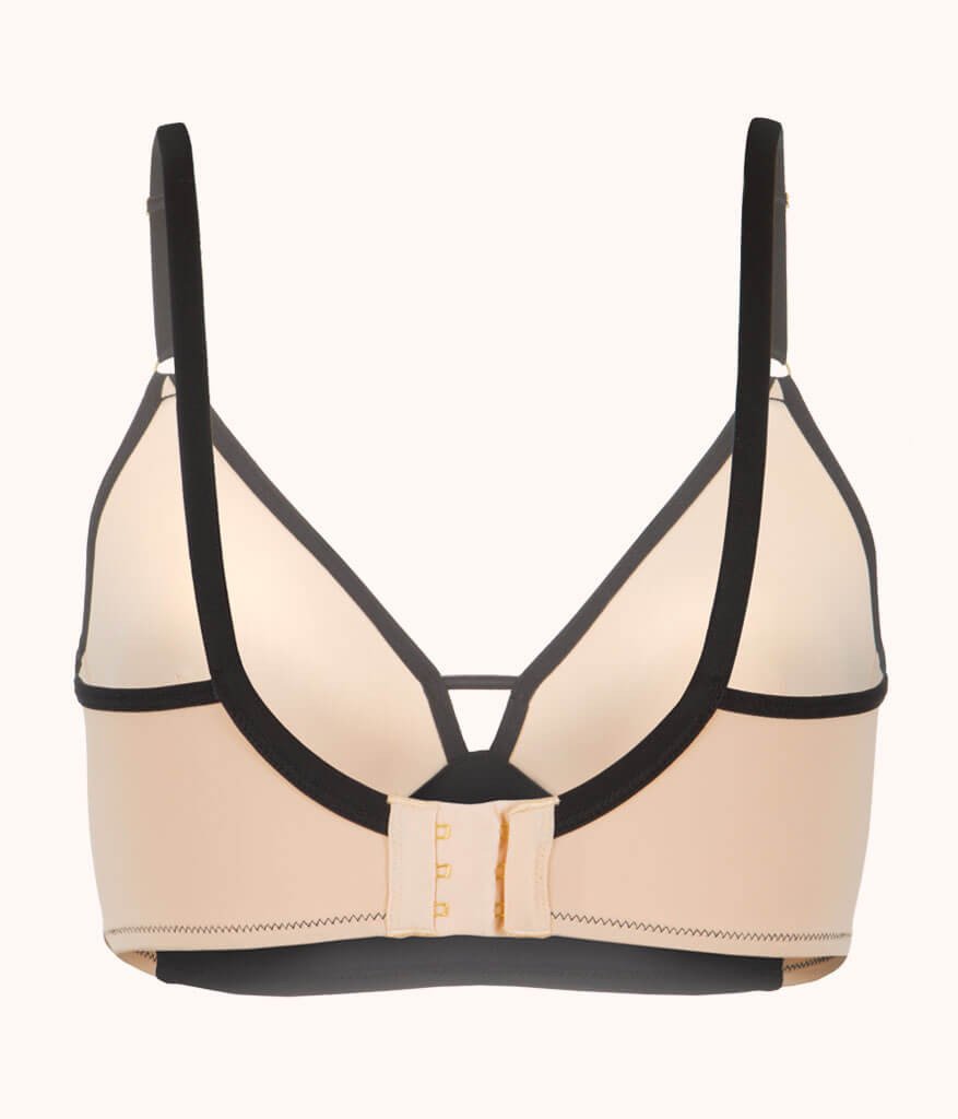 The Long-Lined Bralette - Black & Almond | LIVELY