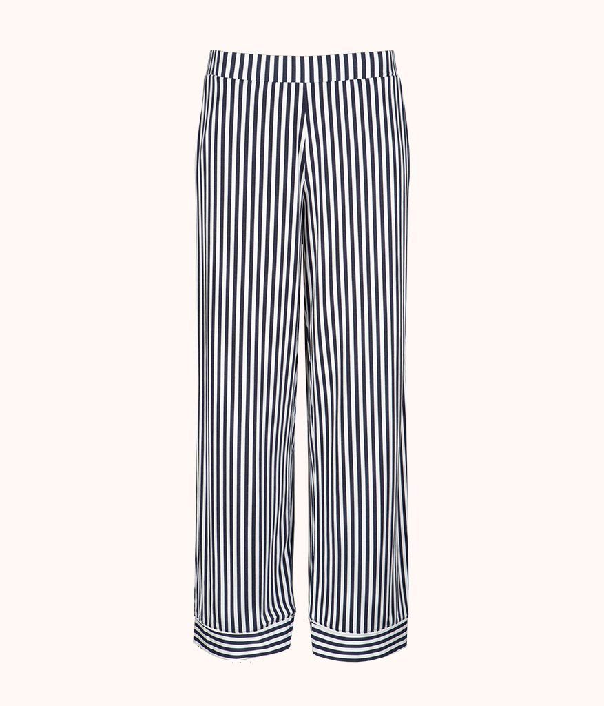 The All-Day Lounge Pant - Print: Shell Pink Stripe