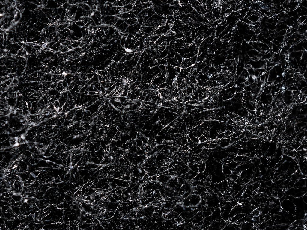 Close up of black carbon material