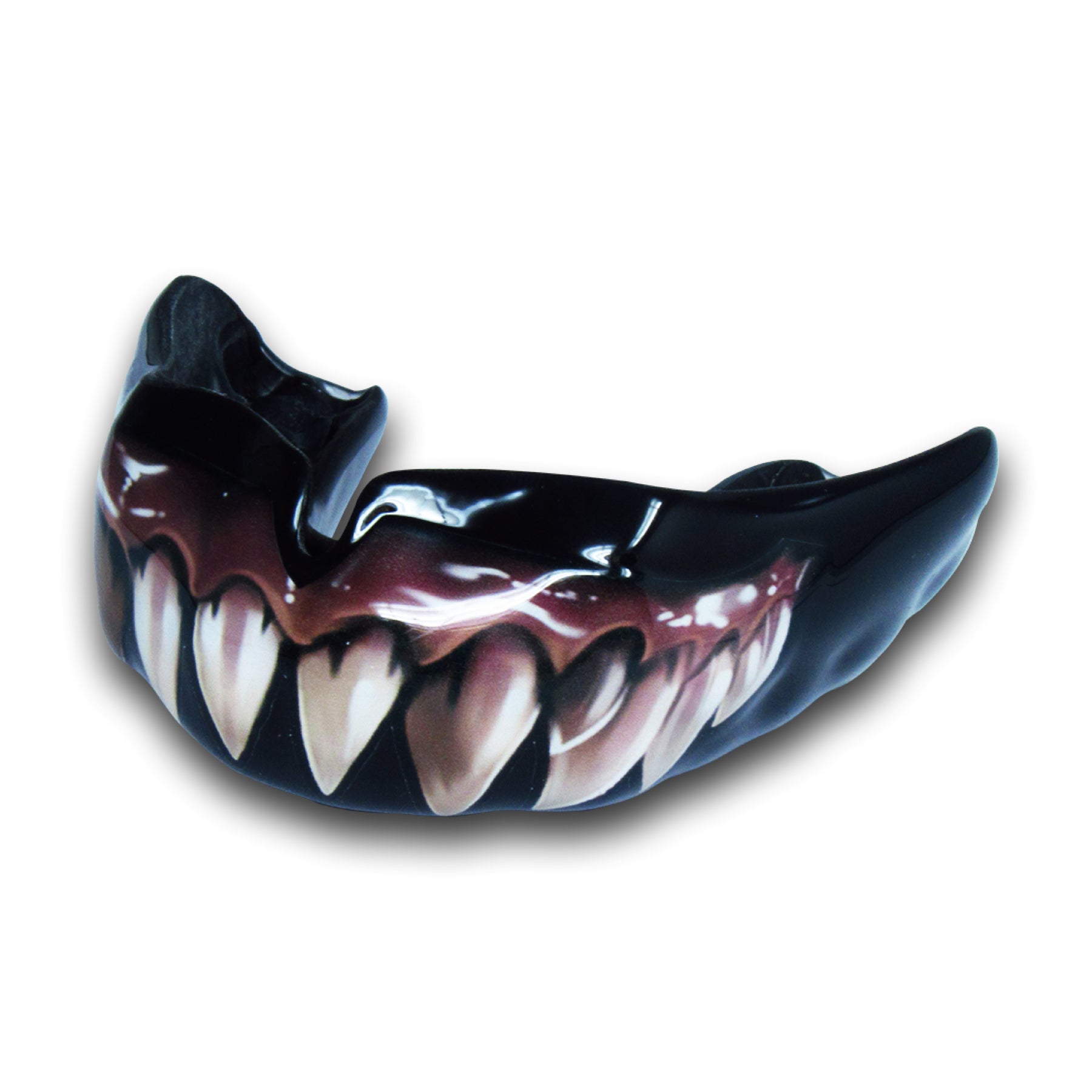 Black Rubber Invincible Fangs Print Mouth Guard, Size: Large at Rs