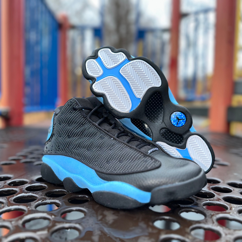 black and blue air jordan 13