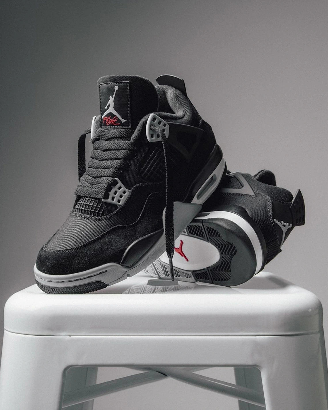 air jordan 4 black canvas