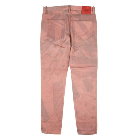 Faded pink jeans