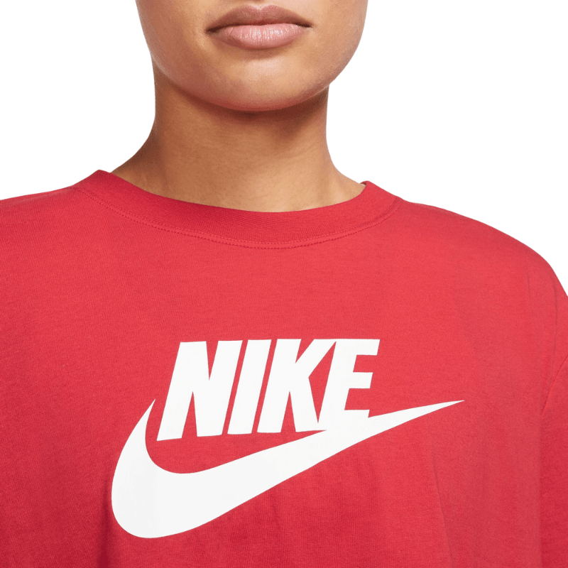 Nike Women's Sportswear Essential Cropped Logo T-Shirt in Pink