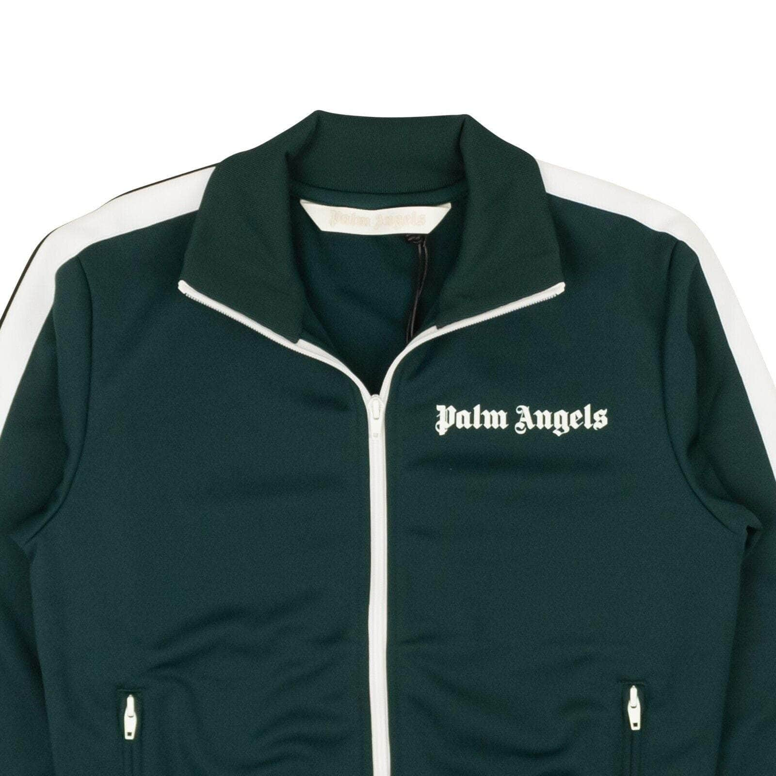 Green Classic Track Jacket by Palm Angels on Sale