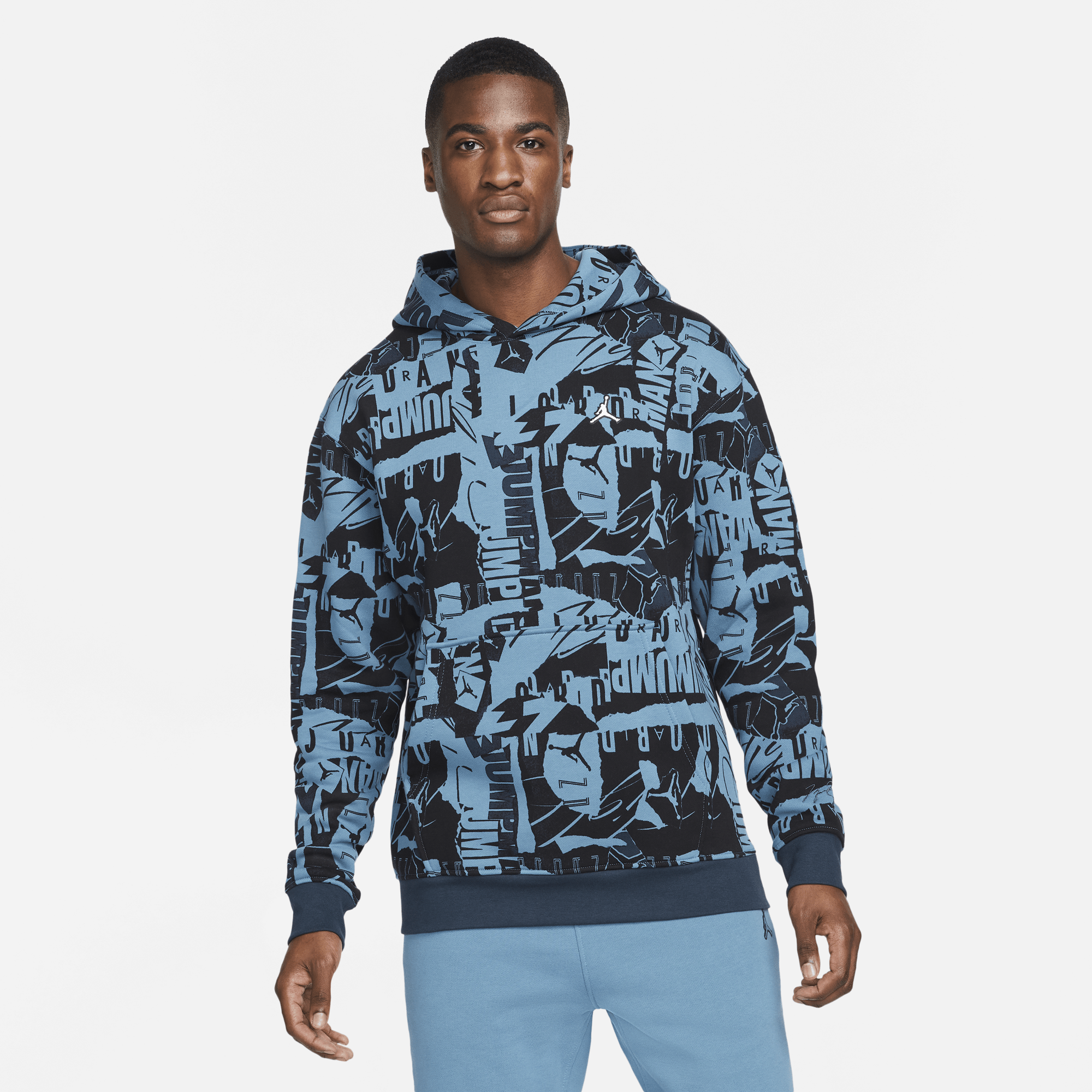 blue jordan hoodie men