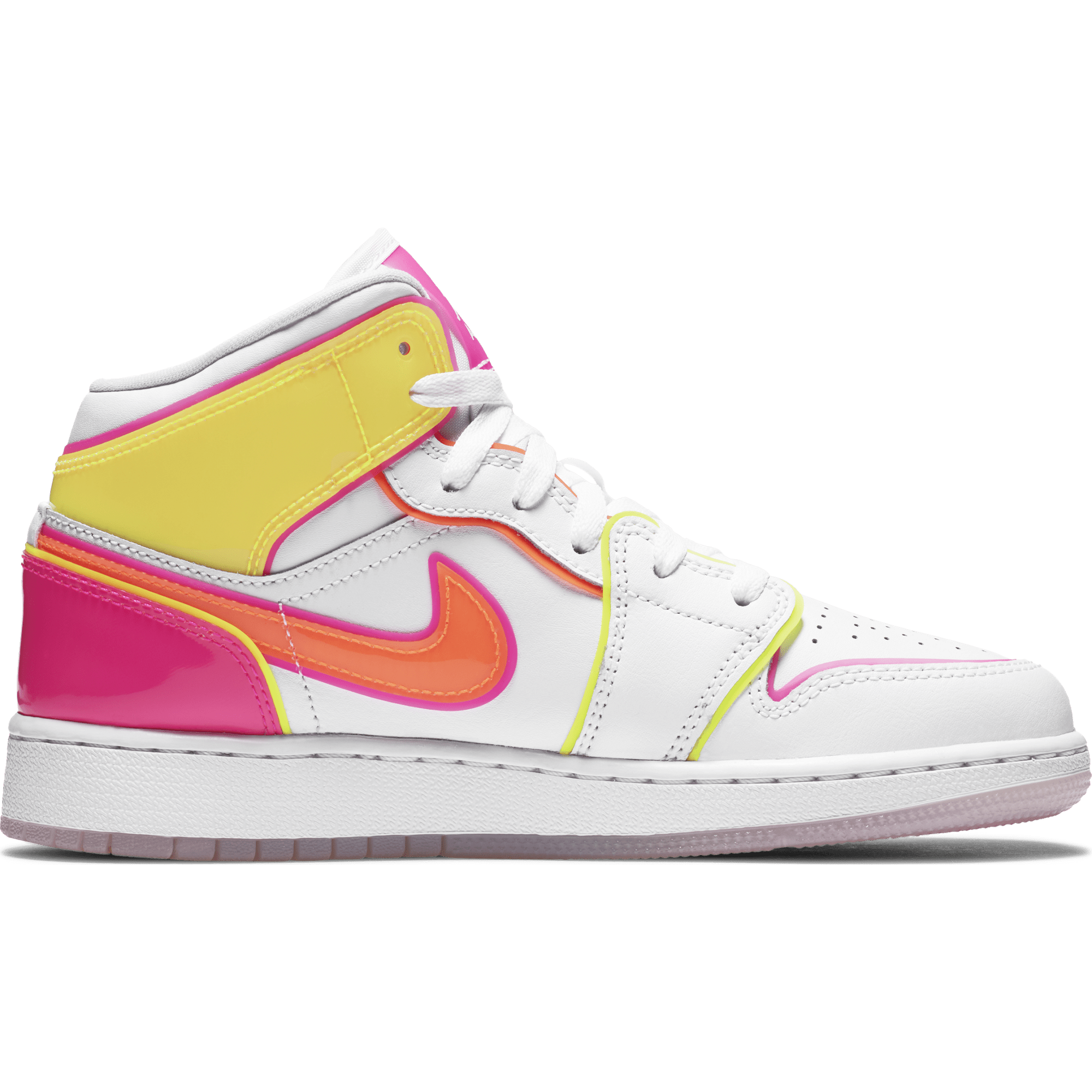 Air Jordan 1 Mid Edge Glow - Girl's 