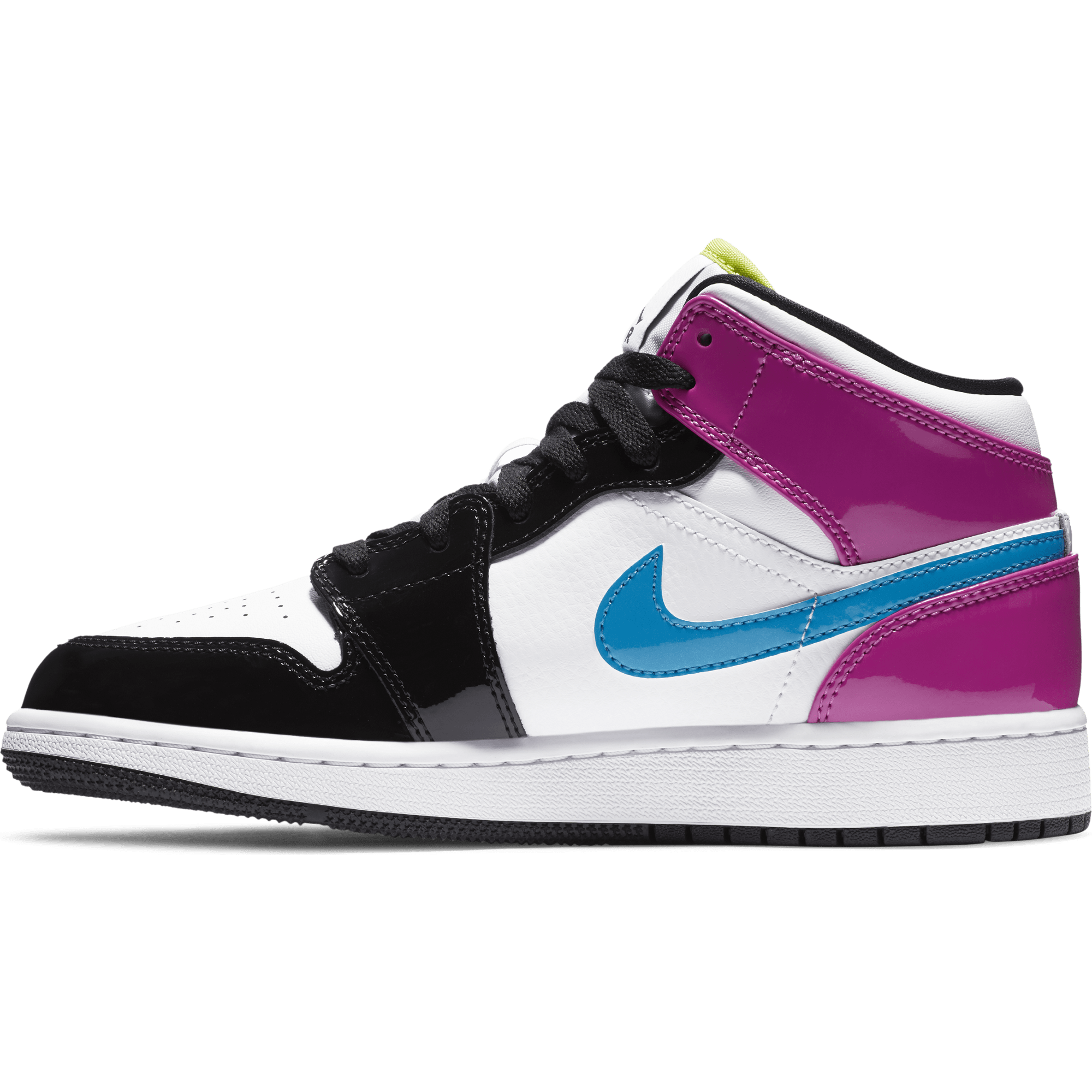 green and purple jordan 1 grade school