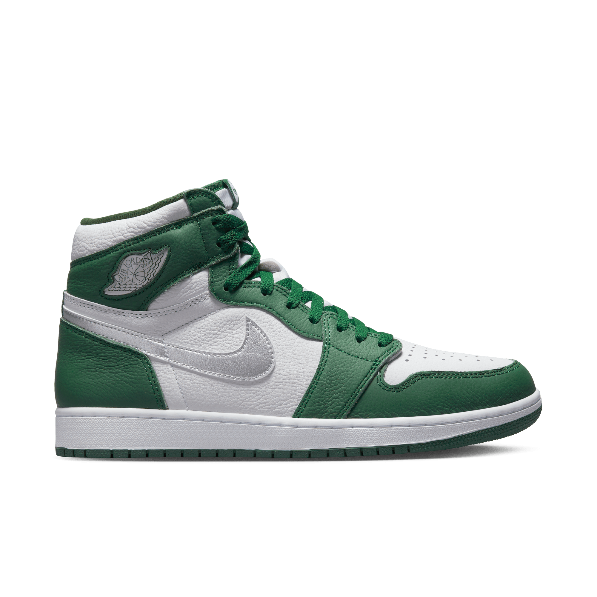 green and white jordans men