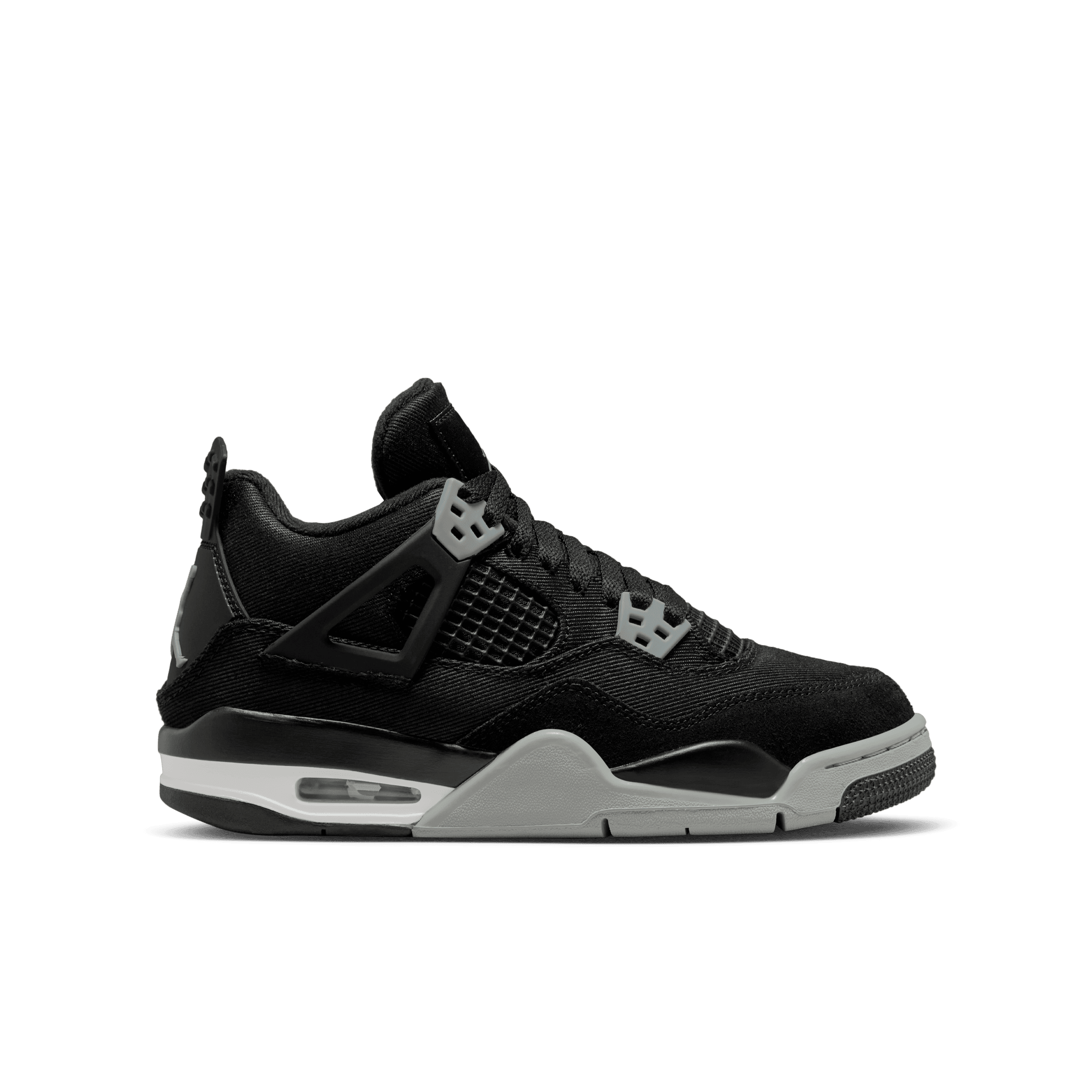 all black jordan 4 grade school