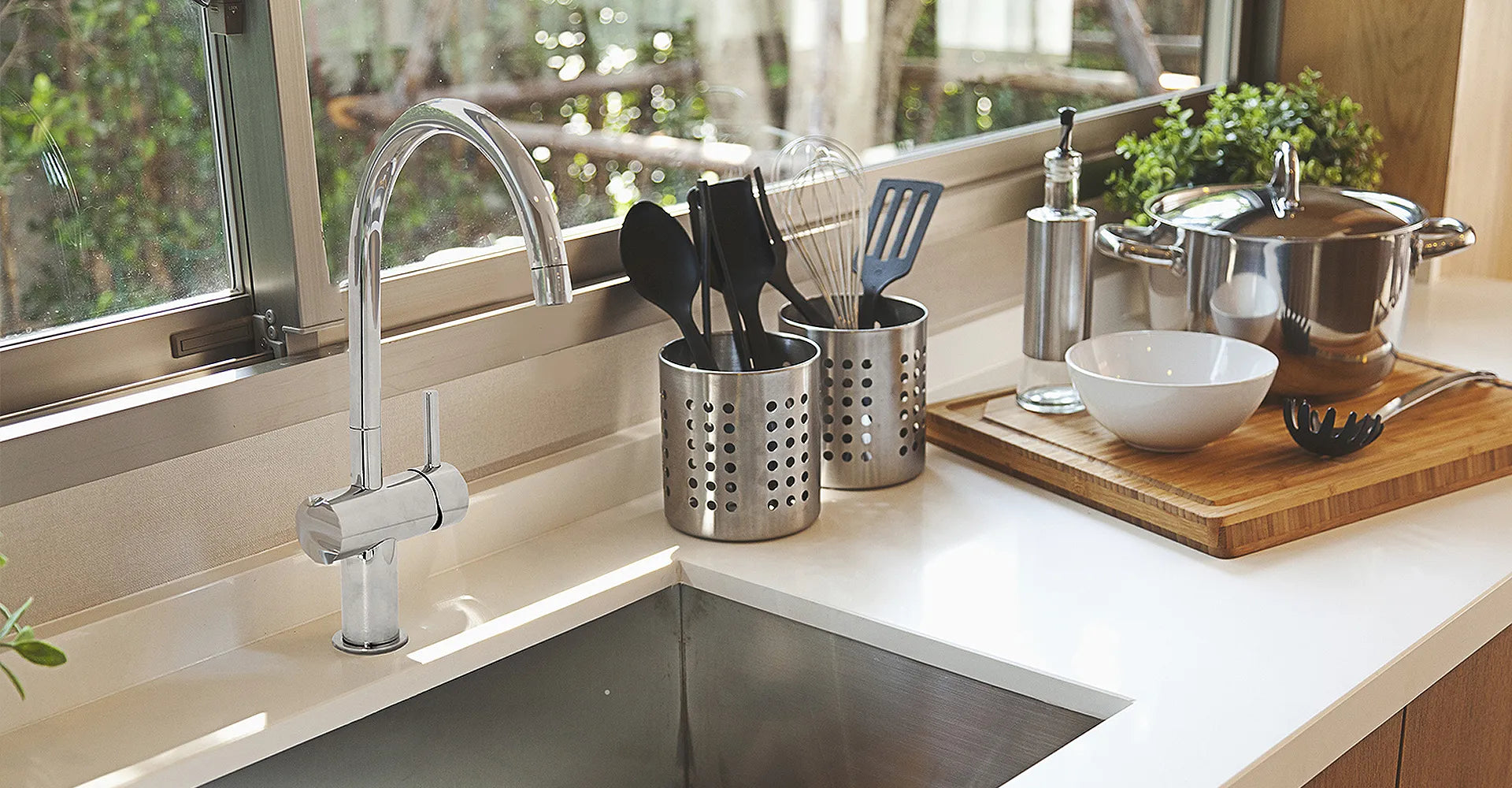 Linkware Bianka Stainless Steel Kitchen Sink Mixer