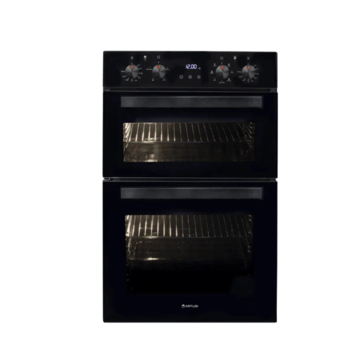 Artusi 60cm Double Oven Black Glass