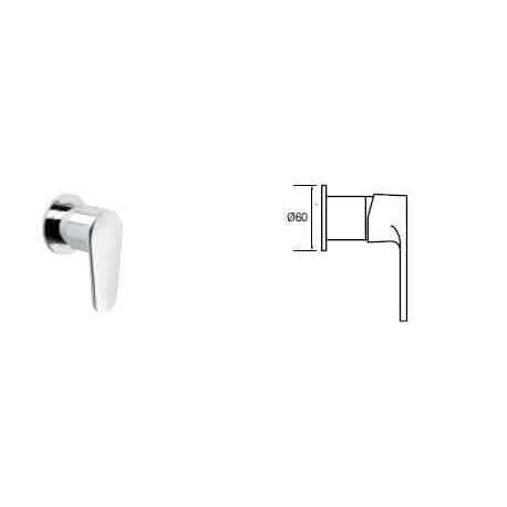 Brodware Smooth Wall Mixer