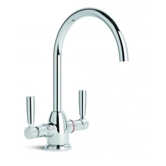 Brodware Manhattan Twin Handle Kitchen Mixer With Swivel Spout