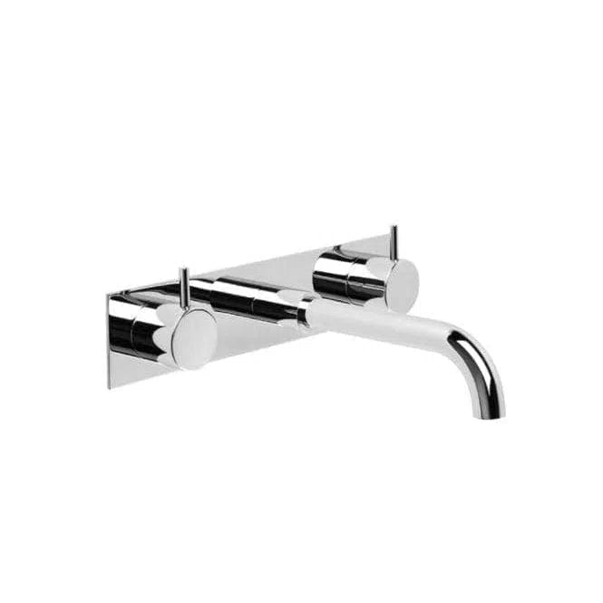 Brodware Minim Wall Tap Set With Back Plate Bath/Basin