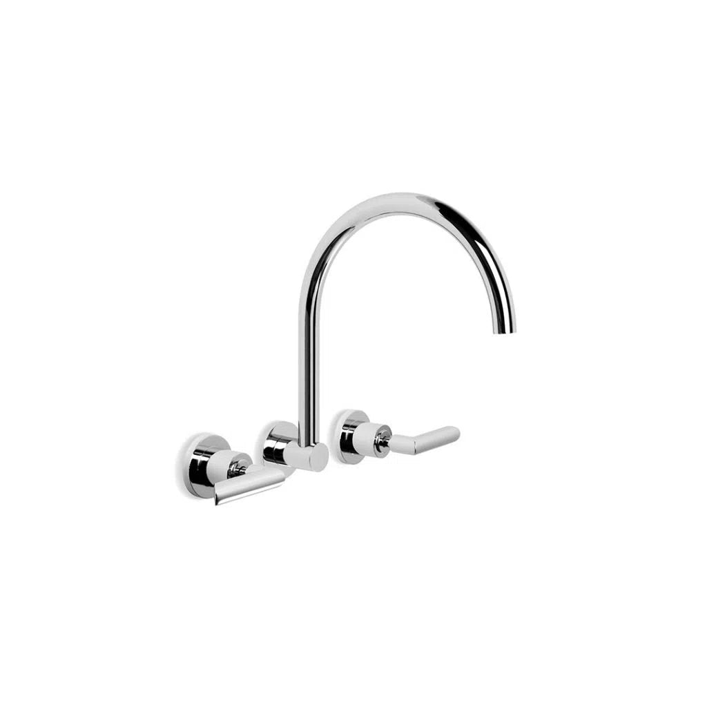 Brodware City Plus Wall Set with Flow Control and B Levers & Swivel Spout