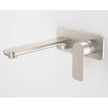 Caroma Luna Wall Basin/Bath Mixer Set Brushed Nickel