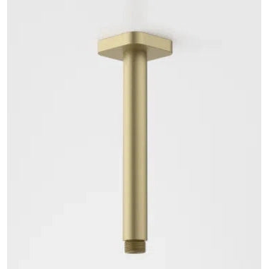 Caroma Luna Straight Arm Square Flange 210 Brushed Brass