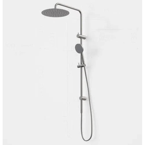 Caroma Urbane II Rail Shower With 300mm Overhead - Gunmetal