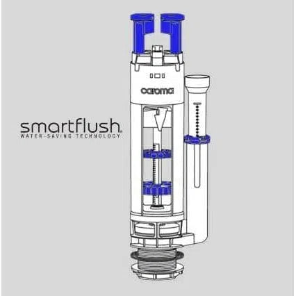 Caroma Toilet Cistern Quietflow M5 Outlet Valve Dual Flush - Smart Flush