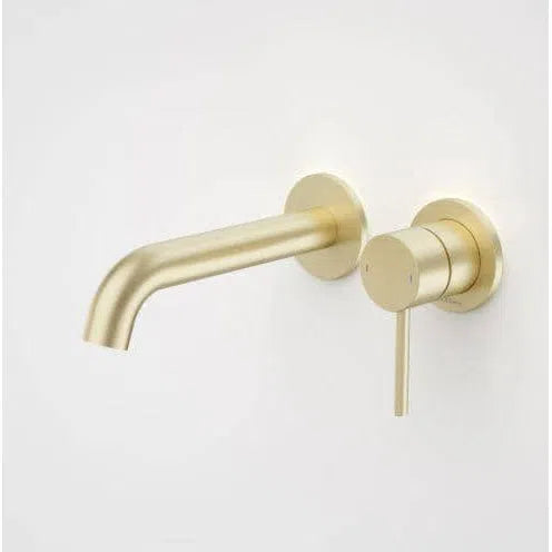 Caroma Liano II Wall Basin / Bath Mixer Set - Brushed Brass Pvd