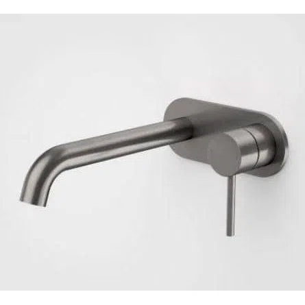 Caroma Liano II Wall Basin/Bath Mixer Set- Round Backplate - Gunmetal