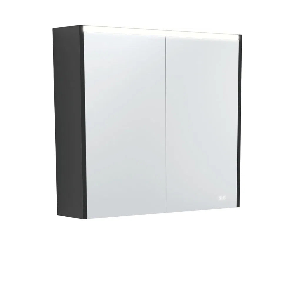 Fienza Led Shaving Cabinet With Satin Black Side Panels