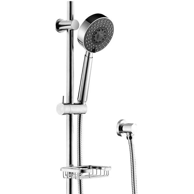 Fienza Michelle Shower Rail With Brass Soap Basket