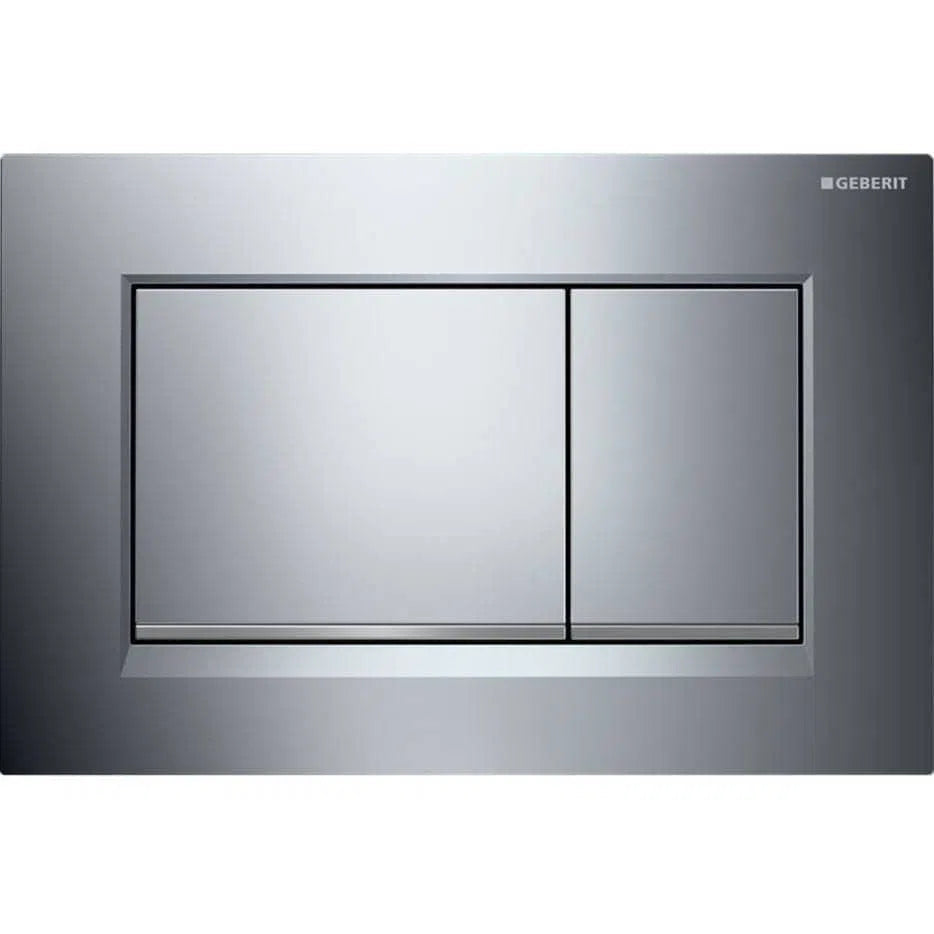 Geberit Sigma30 Dual Flush Button & Access Plate - Chrome/Matte Chrome Trim