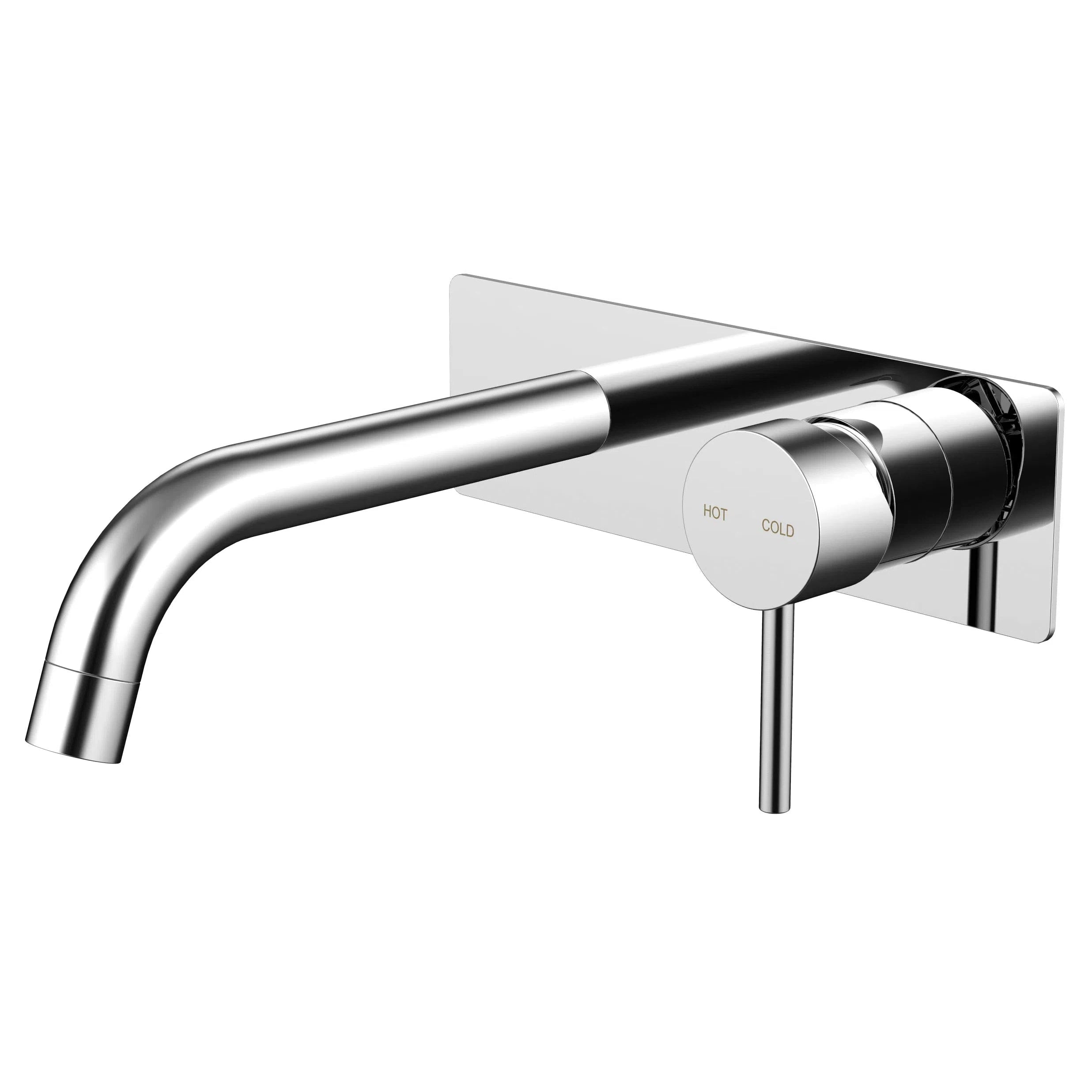 Millennium Wall Basin Mixer Pin Down With Plate - Chrome