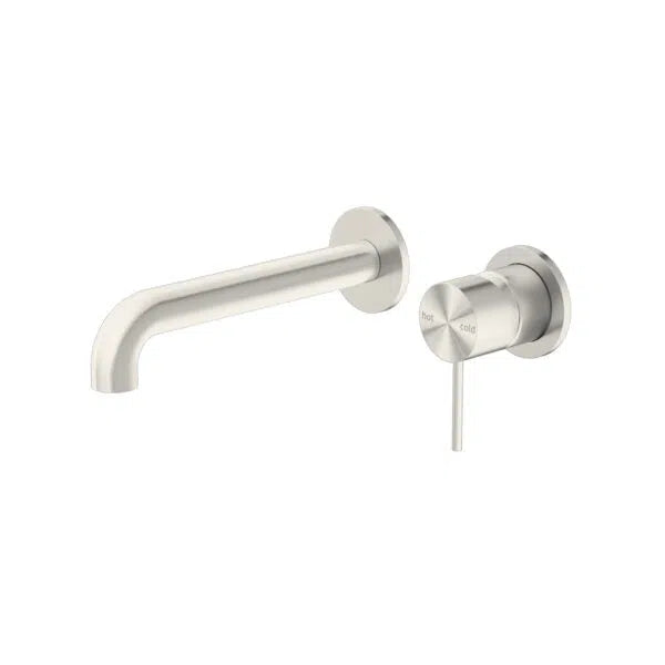 Nero Mecca Wall Basin/Bath Mixer Separate Back Plate 120mm Spout