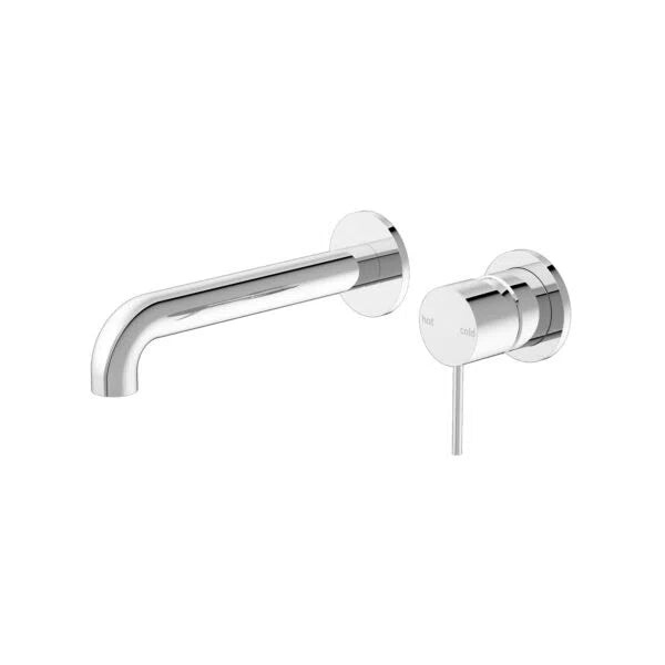 Nero Mecca Wall Basin/Bath Mixer Separate Back Plate 120mm Spout