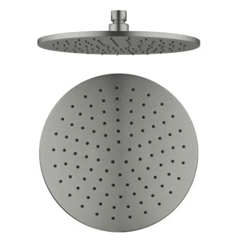 Nero Round Shower Head Gun Metal 250mm