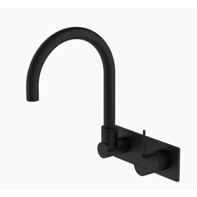 Nero Mecca Wall Basin Mixer Swivel Spout Matte Black