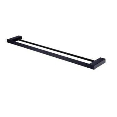 Oliveri Athens Matte Black Double Towel Rail 600mm